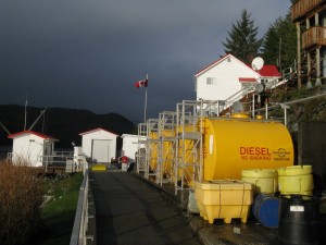 Diesel fuel tanks and house