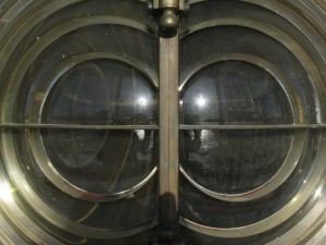 The twin bullseye Fresnel lens - no longer in service